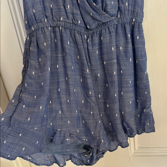 Blue Ruffled Open-Back Dress - Picture 3 of 5